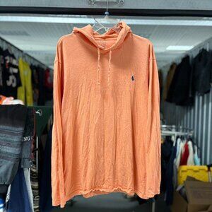 Polo Ralph Lauren Mens Hoodie Shirt Orange